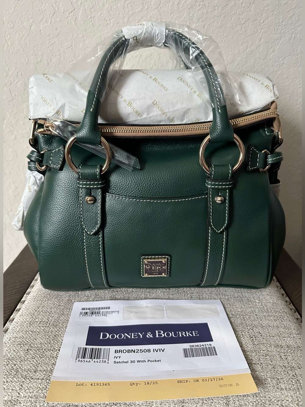 Dooney & Bourke Sorrento Satchel 30 With Pocket